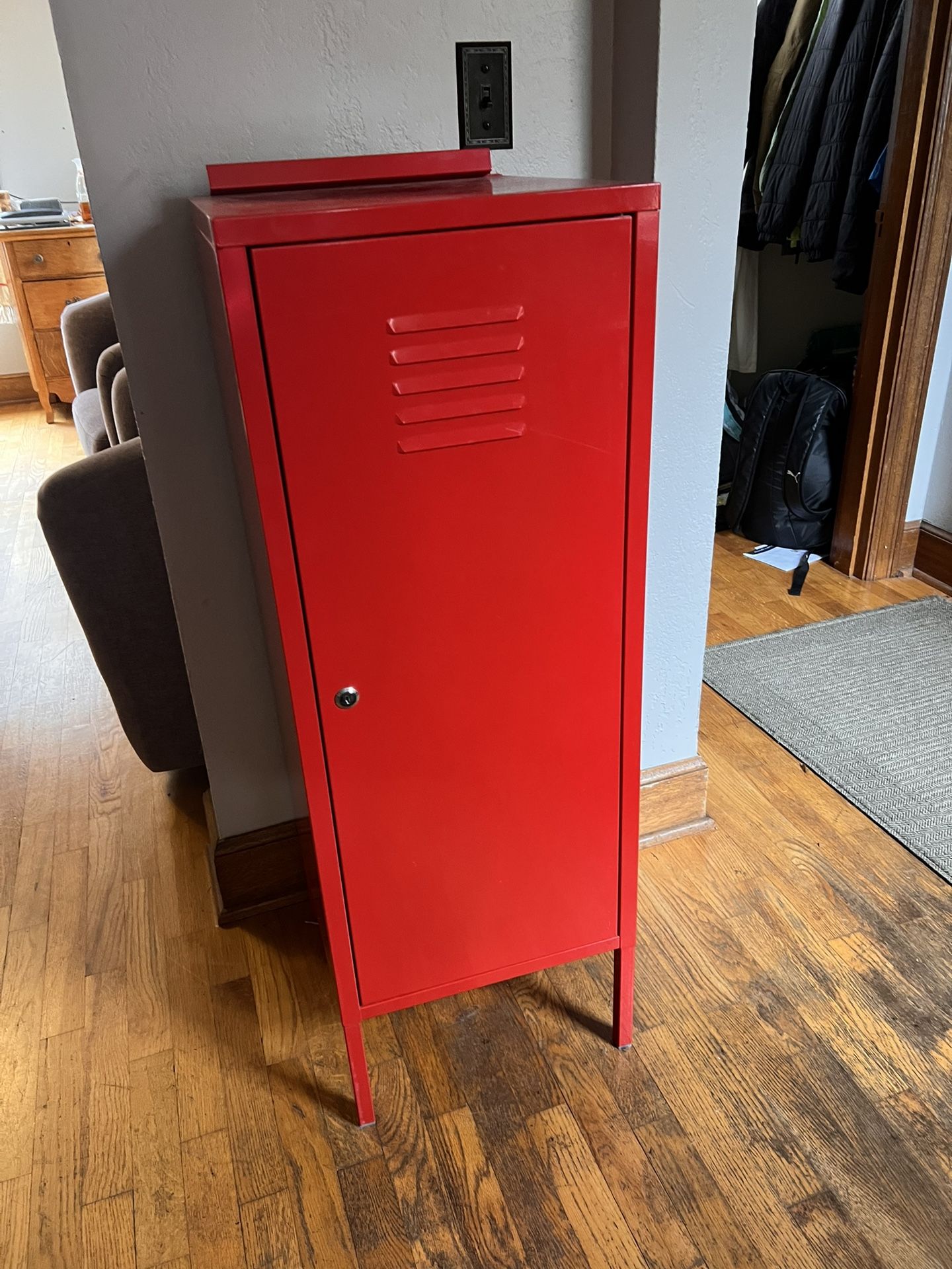 Red storage locker