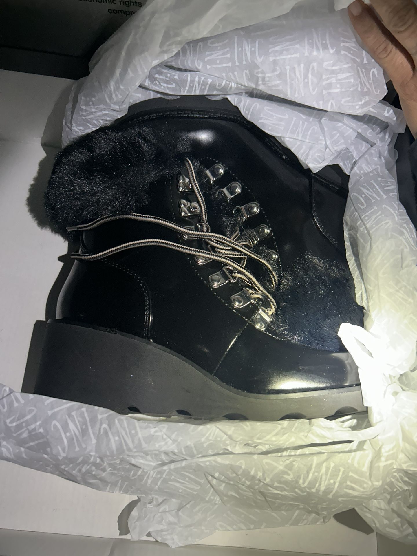 Black Fur Boots