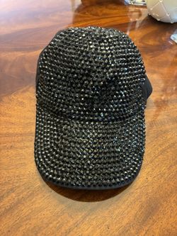 Crystal Studded Jet Black Hat