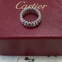 Clash de Cartier double-row cone 18K silver ring
