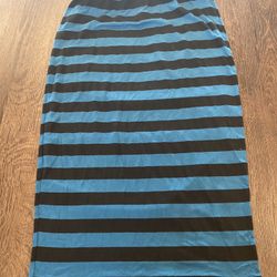 Junior Girls Black And Teal Pencil Skirt Size Medium By Bobeau #15