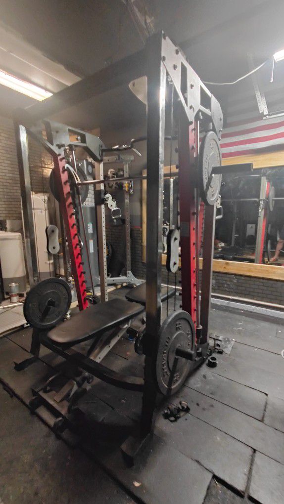 Cable Crossover Smith machine, power cage combo.