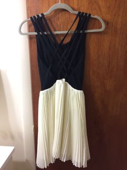 Black and white cocktail dress
