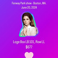 Lana Del Rey ticket- Great location! - $677 (Fenway Park)