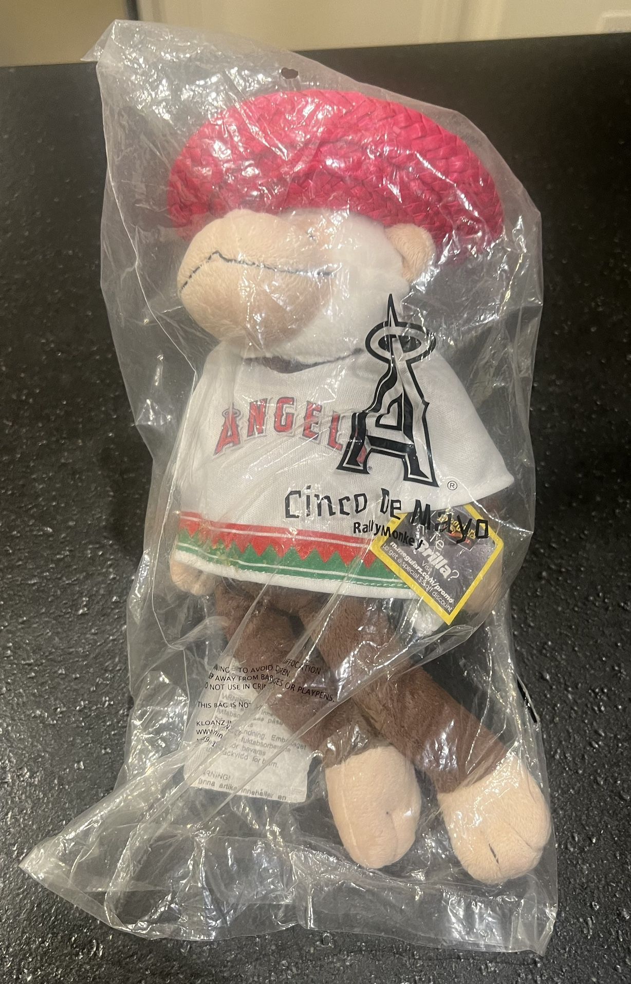 Los Angeles Anaheim Angels Baseball Plush Rally Monkey Cinco De Mayo SGA