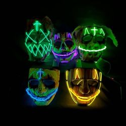 Hand painted Halloween LED light up mask