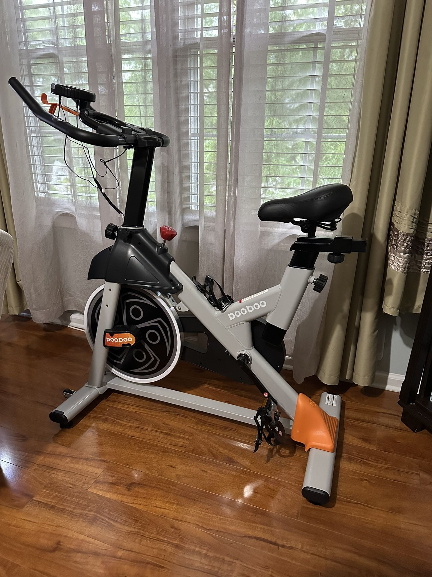 Pooboo Indoor Cardio Workout Cycle Stationary Bike