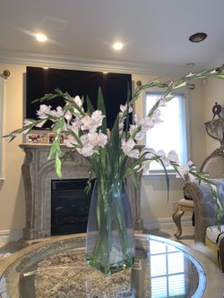 Beautiful Silk Floral Arrangement Permanently Adhered In Vase