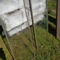 Glass And Metal Outdoor Shelves 