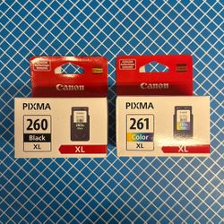 Canon 260 & 261 XL FINE Cartridges (2) Geniune PG-260XL