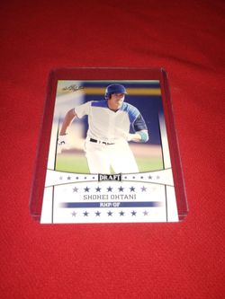 Perfect Mint 2018 Shohei Ohtani Rookie Draft Card - Leaf #ST-01