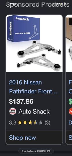 2016 Nissan Pathfinder Control Arms