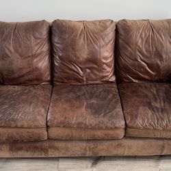 3 Piece Leather Couch Furniture Set 
