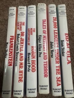Great Illustrated Classics Hardcover Books Lot Of 6
