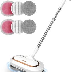 Electric Mop Cordless Spin Mop for Floor Cleaning, with LED Headlight and Sprayer