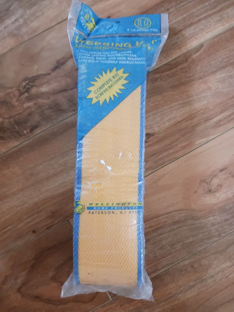 Vintage Yellow Webbing Kit By Wellington 3 inches Wide X 80 feet