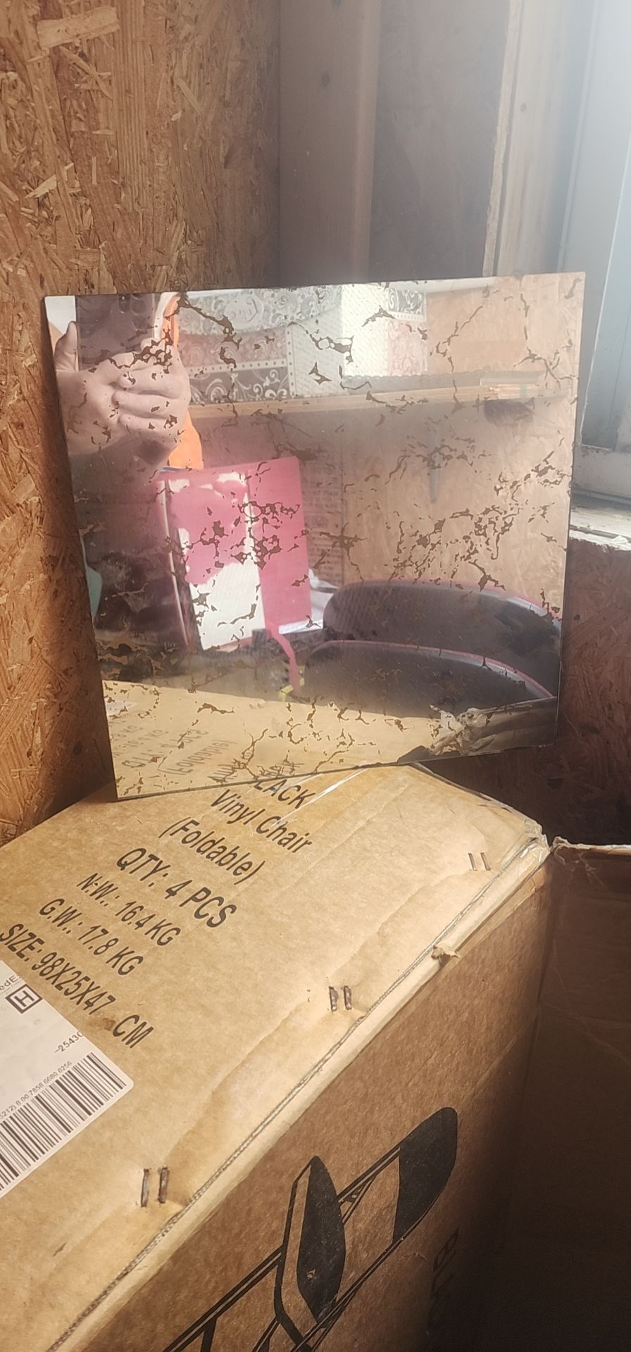 Vintage Mirror Tiles With Original Boxes From Montgomery Ward