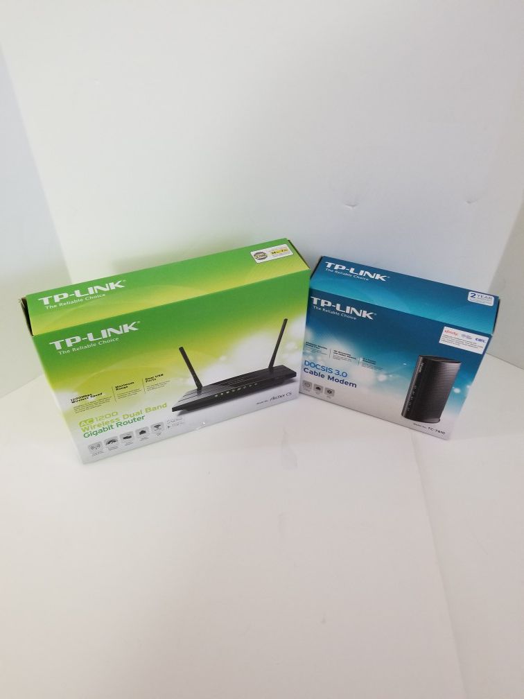 TP-LINK AC1200 gigabit router with cable modem