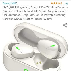 NYZ [2021 Upgraded] Space 2 Pro Wireless Earbuds Bluetooth Headphones Hi-Fi Stereo Earphones with FPC Antennas, Deep Bass,Ear Fit, Portable Charing Ca