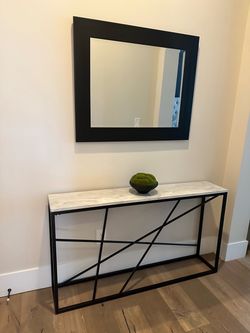 Mirror and table