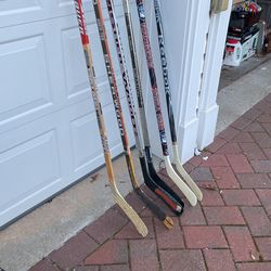 6 Hockey Sticks. 2 Def. Street Hockey With Plastic Blade
