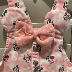 Disney Junior Pink Denim Jumper Dress Overalls