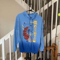 Womens Golden State Warriors NBA Blue Graphic Pullover Hoodie Sweatshirt Medium 