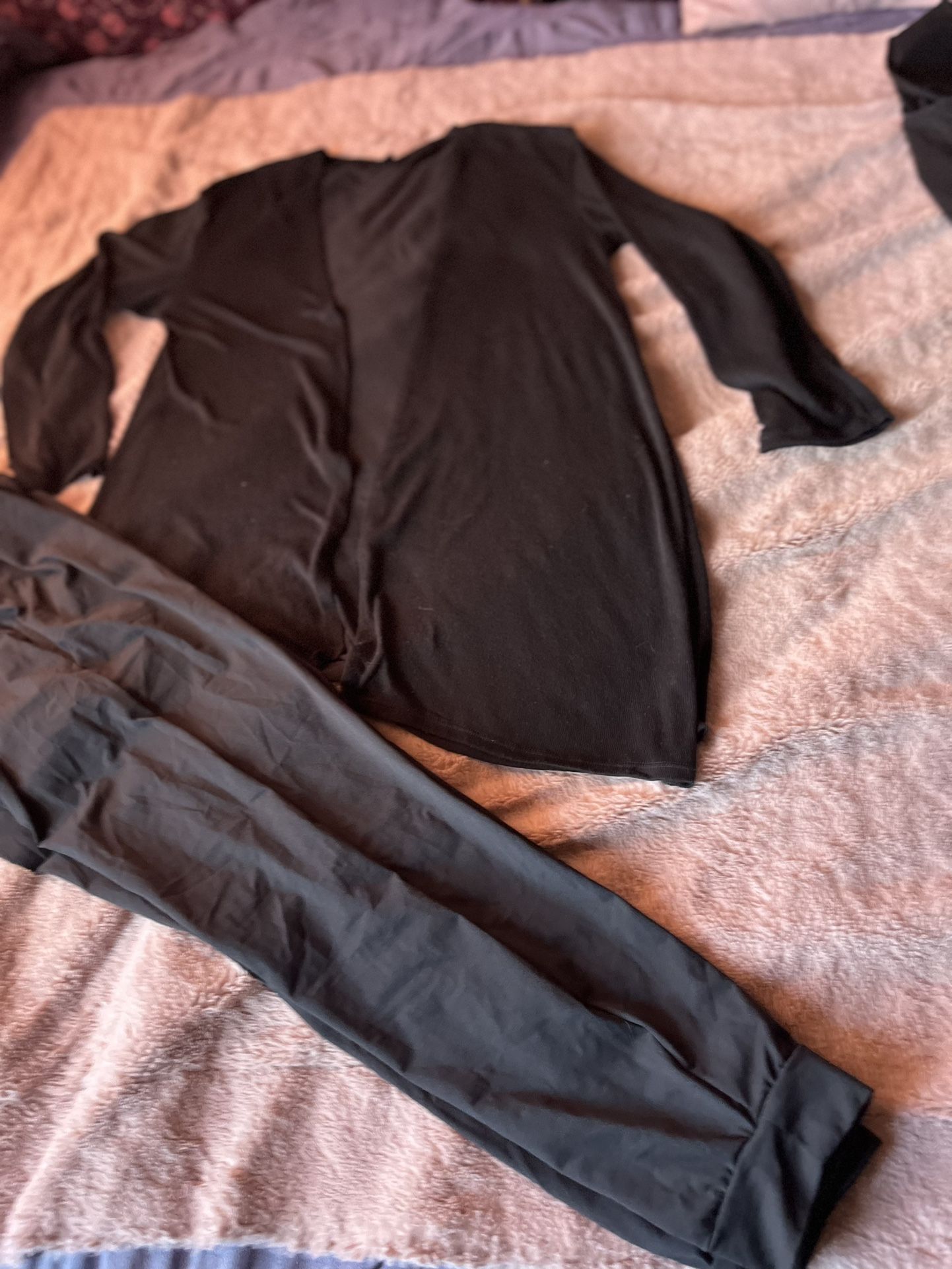 Uniqlo Cardigan/ Stretchy Trainer Pants