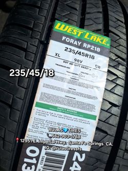 235/45/18 WEST LAKE👌 Llantas nuevas en especial 🔥
