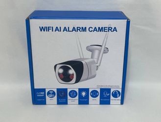 NEW Outdoor Security Camera 1080p WiFi Floodlight Siren, Two Way Audio, Night Vision
