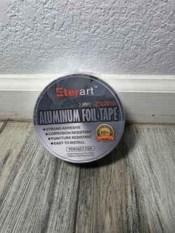 Aluminum Foil Duct Tape, High-Temp Seal for HVAC,2" x 20Yds
Heavy-Duty, Dryer Vents & Insulation, Stops Air Leaks & Resists Extreme Heat for Home Repa