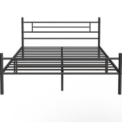 Novilla Full Size Bed Frame + Mattress; 14 Inch Metal 