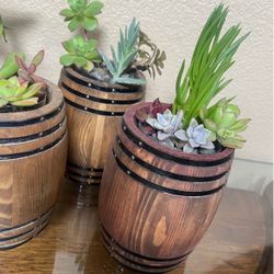Minnie Wine Barrel Planter (Coke Can Size)