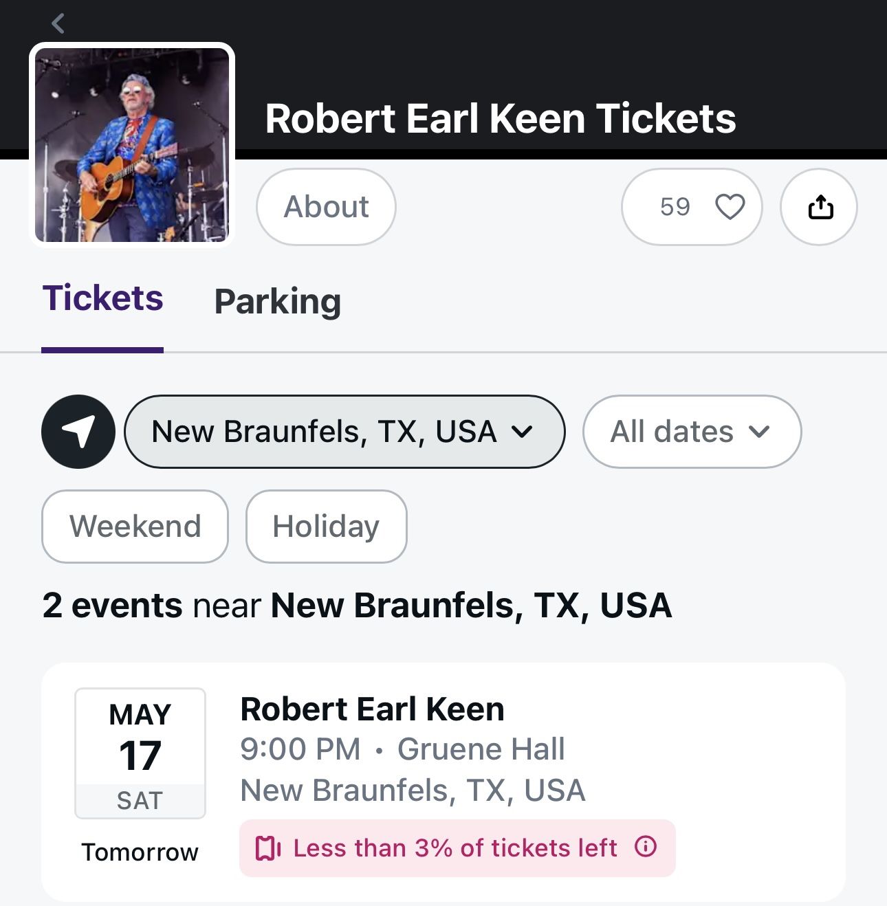Robert Earl Keen Tickets
