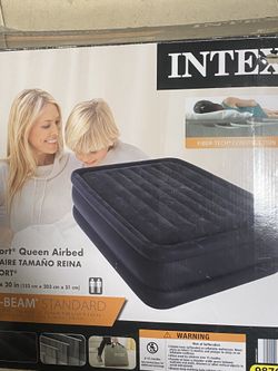 Intex Queen Inflatable Bed With Pump