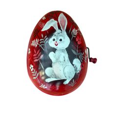 Vintage Mattel 1953 Tin Easter Egg Wind Up Toy