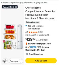 Chef Preserve container and bag set