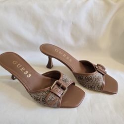 Guess Slip On Heeled Sandals Size 8M