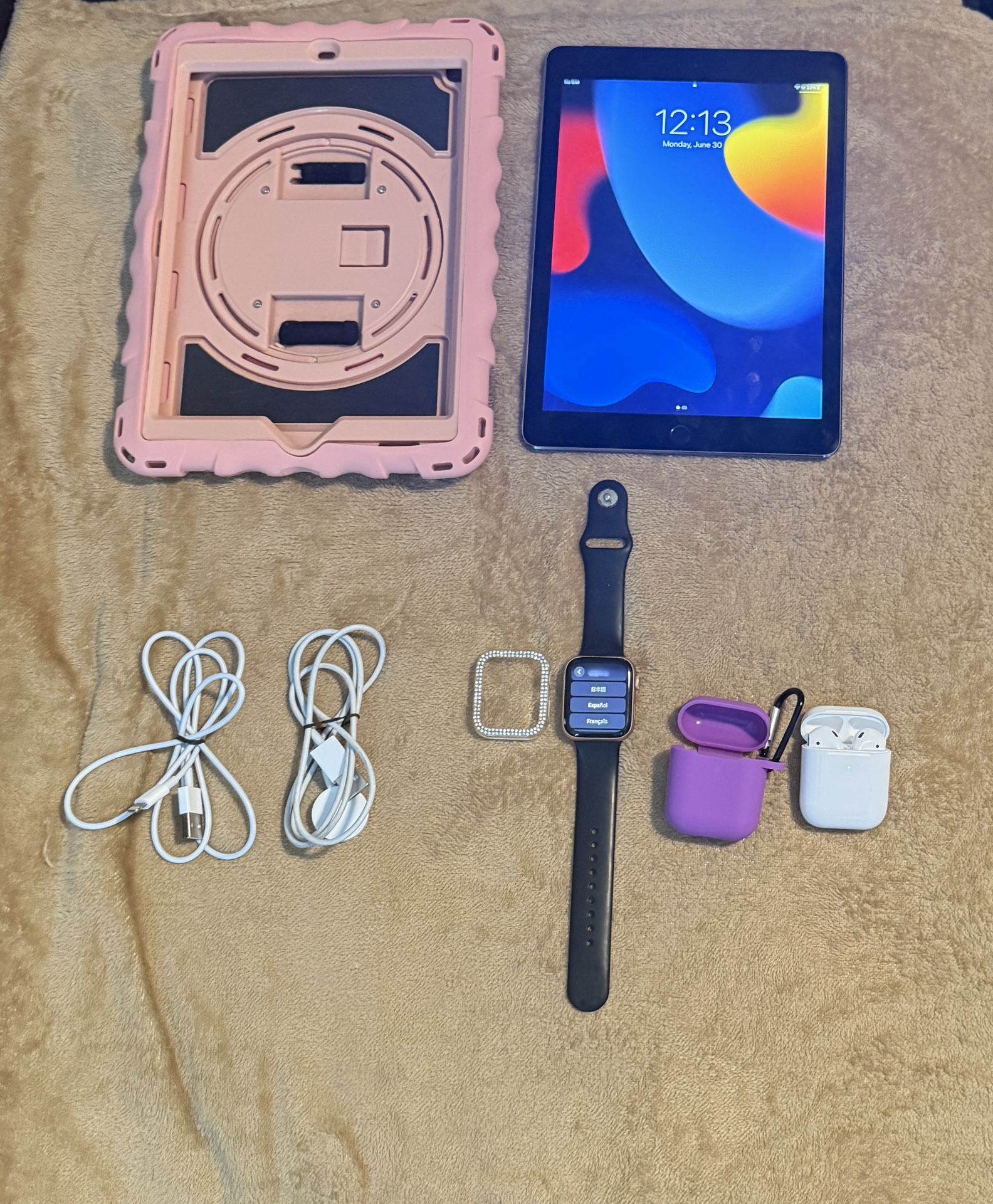 PLEASE READ DESCRIPTION!!! APPLE PRODUCTS!!! IPAD, WATCH, AND AIRPODS BUNDLE!!!