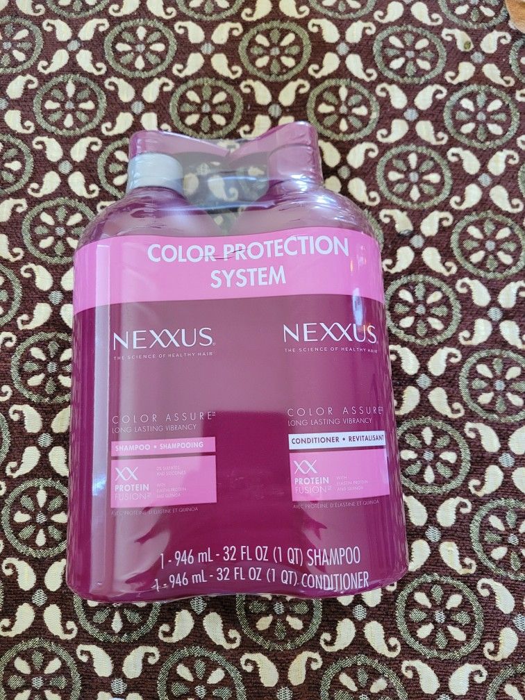 Nexxus Color Assure Shampoo & Conditioner Set, 32 fl oz Each X 2 = 64 Oz New