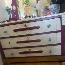 Antique Dresser With Mirror 