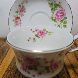 Avon Pink Roses Fine Bone China
