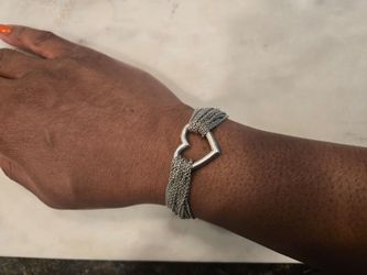 Tiffany & Co. Open Heart Multistrand Toggle Bracelet in Sterling Silver (Womens)