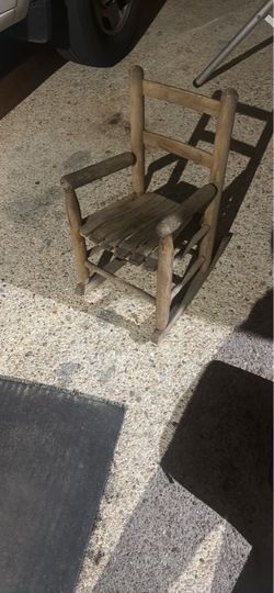 Vintage Wood Children's Rocking Chair
