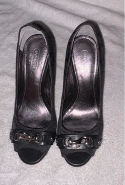 Coach Peep-Toe Slingback Heels