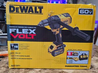 DeWalt Mixer/Drill Kit 60v MAX 6AH Battery Case and Charger DCD130T1 New!
