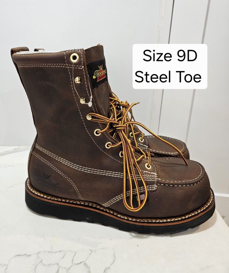 Thorogood Steel Toe Work Boots Size 9