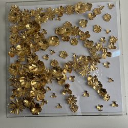 Gold Acrylic Flower Frame