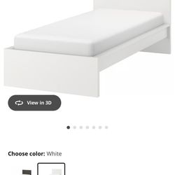 IKEA White Twin Bed With Frame