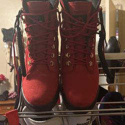 Red Anti-Fatigue Timberland Boots 